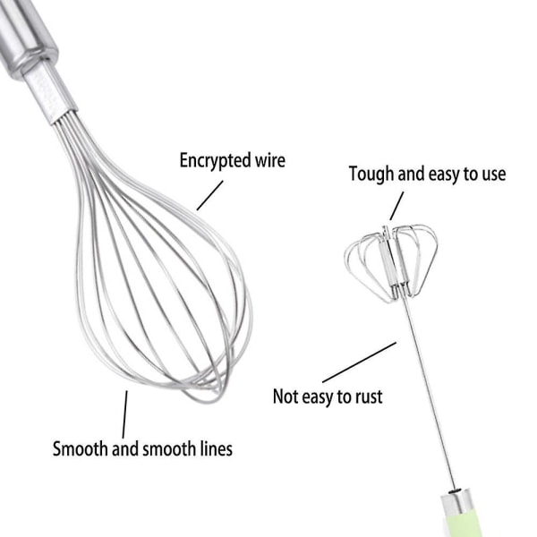 Set, äggvisp i rostfritt stål för matlagning (set med 2) style 2