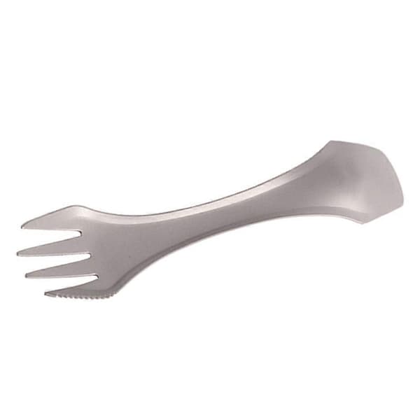 [RM]Silver Titanium Multifunktionell Gaffel Sked Bestick för Utomhusbruk
