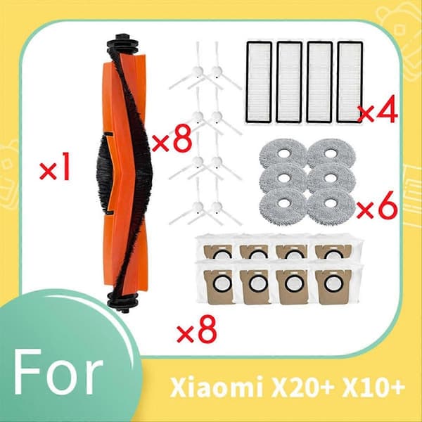 27 deler til X20+/X10+ feiemaskin tilbehør
