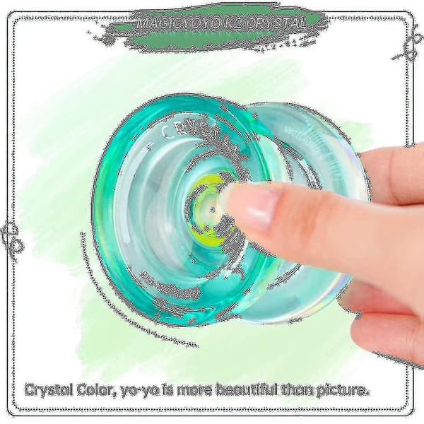 K2 Plus Crystal Responsive Yoyo, dobbelt Yo-yo med udskiftning af ikke-responsiv til øvede, grøn