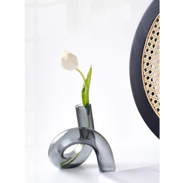 Nordic Glass Flower Vase Floral Display Board Blomsterarrangemang Grå
