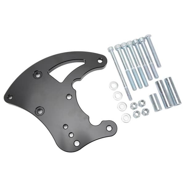 [RM]High Mount AC Bracket High Stability AC Compressor Bracket Kit Replacement for Chevy LS LS1 LS2 LS3 LS6 Vortec Truck LQ Black