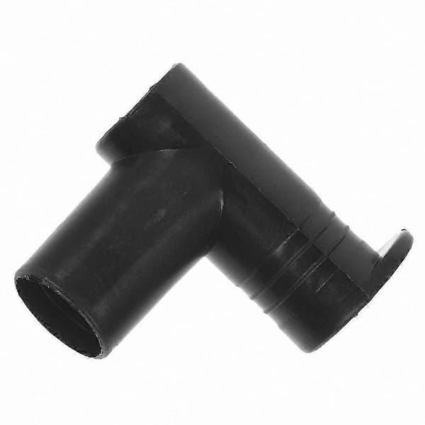 Sort plastik skabsstangstøtte til garderobestænger, sikker forbindelse til tøjstativdele, 1 stk. Black 7.00X6.10X2.50CM