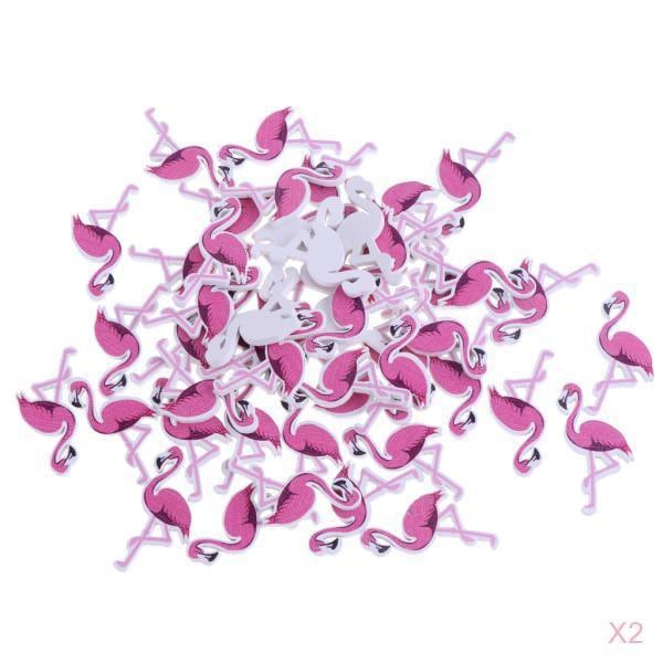 100 st Tecknade Flamingo Träknappar Handgjorda Träknappar för Scrapbooking Sömnad
