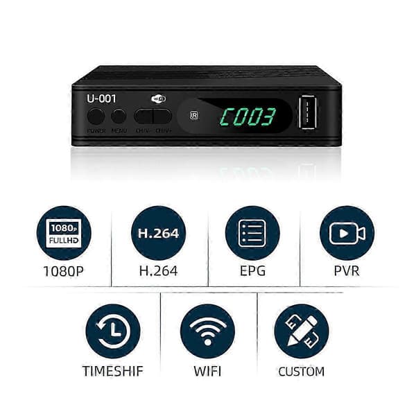 DVB-T2 TV-mottagare marksänd satellit-TV-mottagare digital-TV-dekoder HEVC DVBT2 264 HD TV-boxar USB S Edition 0922 5 5 5