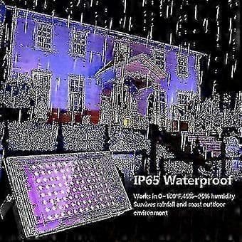 Pakke Med 2 100W UV LED Floodlight Sort Lys IP65 Vandtæt, UV LED Lys, Akvatisk Effektbelysning