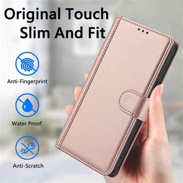 Wallet Case for Samsung Galaxy S26 Plus Faux Leather Stand - Pink