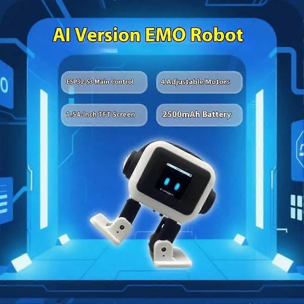 AI EMO Robot ESP32-S3 Hovedkontrol 1,54 tommer skærm Intelligent Interaktiv Stemmegenkendelse Ledsager til barn size