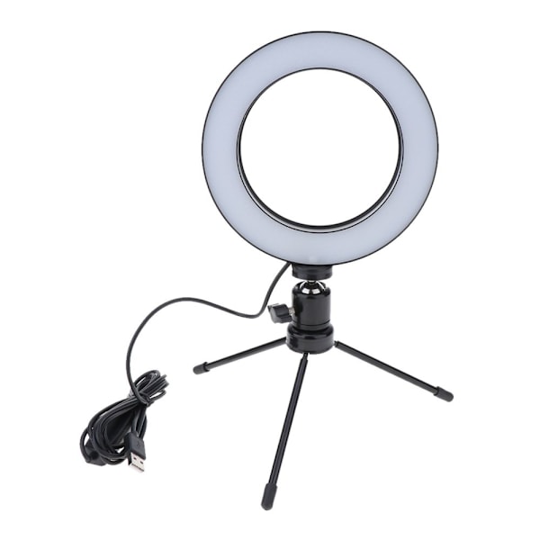16 cm 6 tum LED-ring 3 ljus med stativ för smink YouTube Selfie