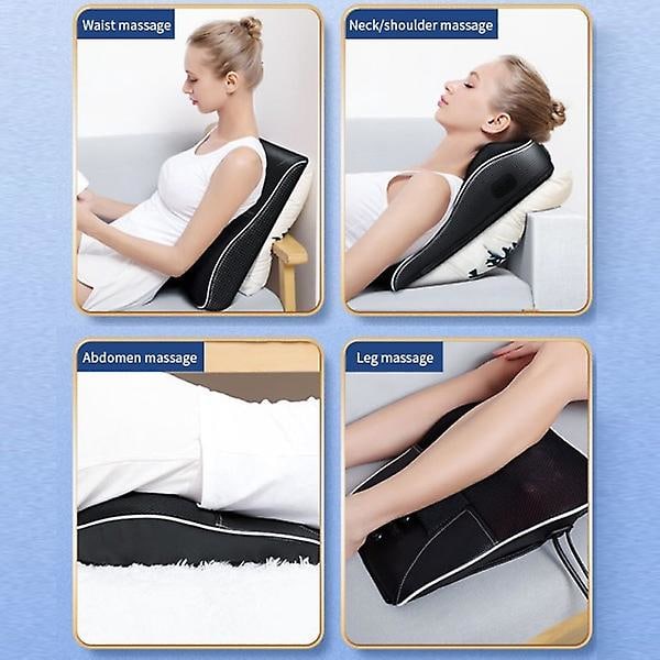Elektrisk Shiatsu Huvud Nacke Cervikal Dragkraft Kroppsmassageapparat Bil Ryggkudde