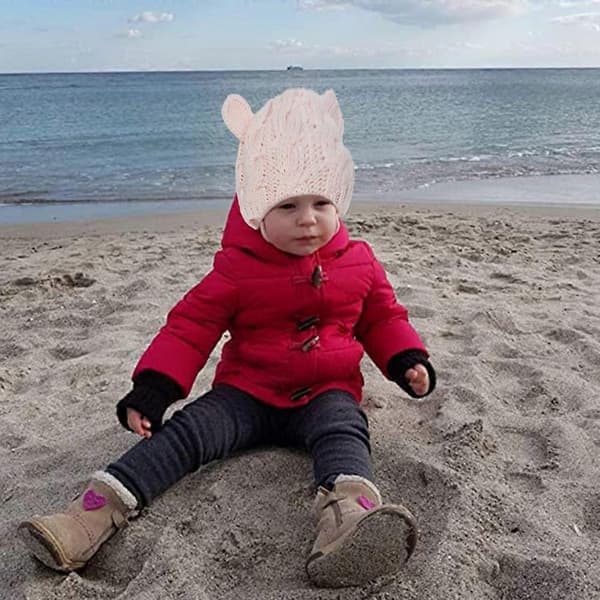 Efterårs- og vinterhatte og handsker, søde små ører, form til drenge- og pigehatte