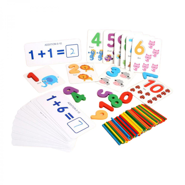 Montessori Math Räknepinnar Addering Subtraktion Lärande Barnleksaker för ungdomsutveckling