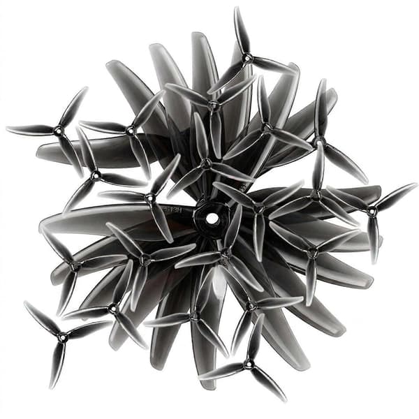 48PCS 51466 V2 FPV Propeller 5 tum 3-bladig propeller Drönarpropeller för FPV RC Racing Drönare Grå Gray