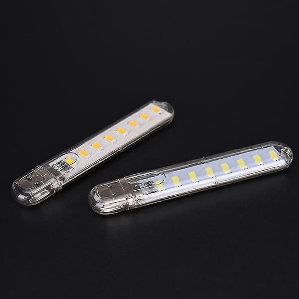 [RM]2026 Egnet 8 LED Energibesparende USB Natlampe Bærbar til Computer Notebook Belysning