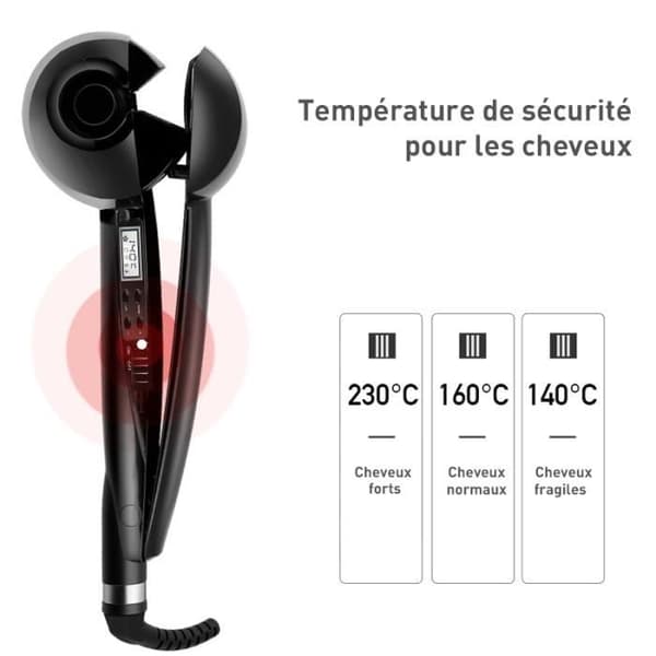 [RM] Professional Curling Iron Automatic Curling Iron 140/160/230°C 3 Temperature Settings Ceramic Curling Iron Styling