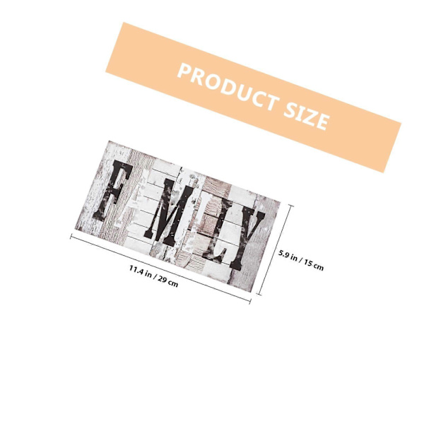 [RM]Vägg Familjeskylt Rustik Bondgårdsskylt Sovrum Heminredning Multi 29x15cm Inga grader 1-pack