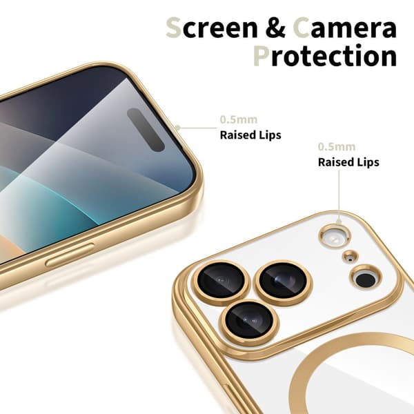 Tech-Protect iPhone 17 Pro Max Deksel MagSafe MagFlex Shiny Gold[RM] 60