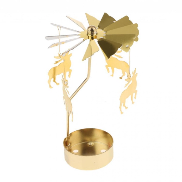 2st guld roterande ljushållare Bröllopsfest skrivbordsdekoration