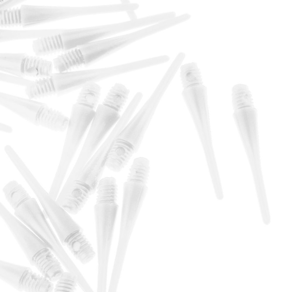 100 st Mjuka Clip Tip Tips 2BA Standard Dart Skaft Nål Vit