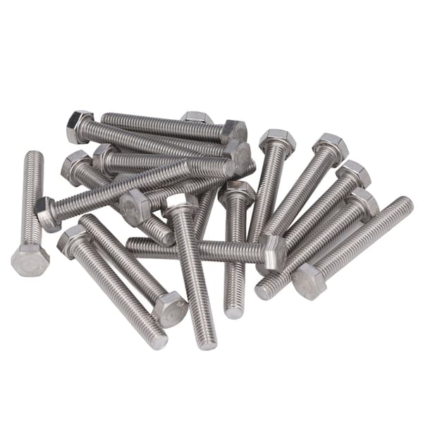 [RM]20pcs Hex Bolt Coarse Thread Set Screws Fully Threaded Bolts A2 Stainless Steel M10x1.5 DIN 933 M10x65