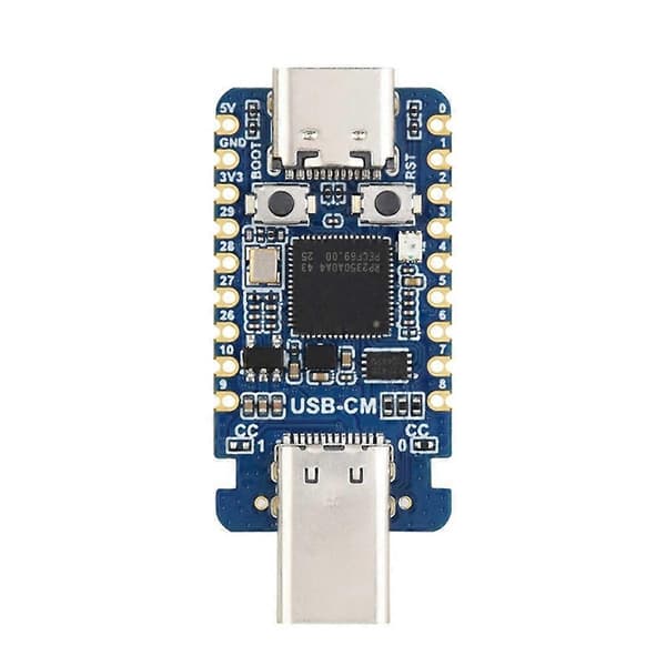 RP2350 USB C Microcontroller Udviklingskort Dual-Core & Dual-Arkitektur til Raspberry Pi RP2350A med Konverter Blue