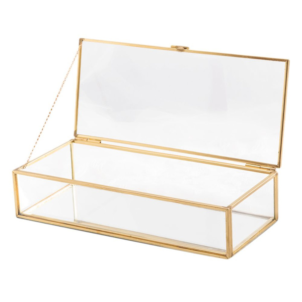 Smyckeskrin i glas smyckeshållare
