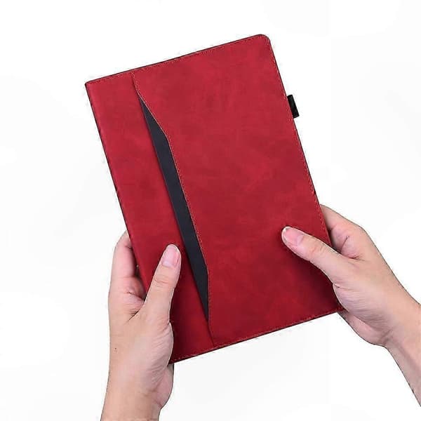 PU læder tablet cover med kortholder til 10,5-11 tommer enheder Red