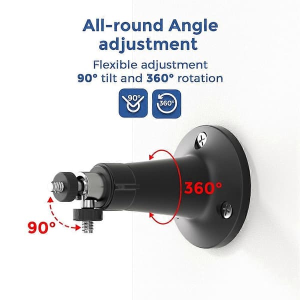 Wall Mount Camera Holder for Blink Outdoor 3rd Gen/4th Gen/2K+ Camera 360° Adjustable Mount Weatherproof Case Black
