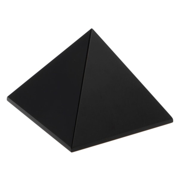 Naturlig Obsidian Healing Crystal Pyramid Ädelsten Dekoration Gift