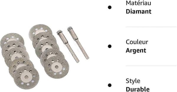 Parti med 10 perforerade kapskivor, silver, 2,2 * 3,5 * 2 cm