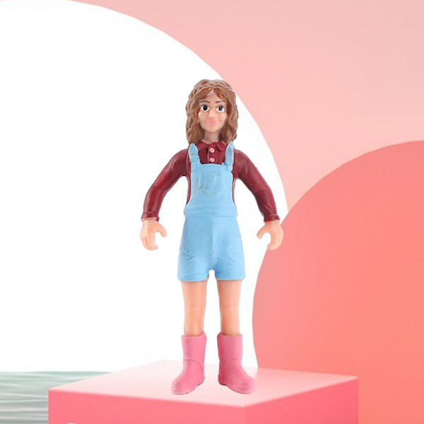 Miniatyr 1/25 Diorama Figurer Actionfigur Modell 1st Flicka I Rött A