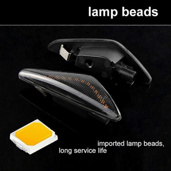 2 STK til X3 F25 X5 E70 X6 E71 E72 2007-2014 LED Dynamisk Sidemarkeringsblinklys Sidelys