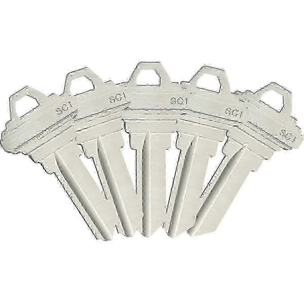 100 Pcs Brass & Silver Blank Keys SC1 Key Blanks for Home & Office - 100-Pack