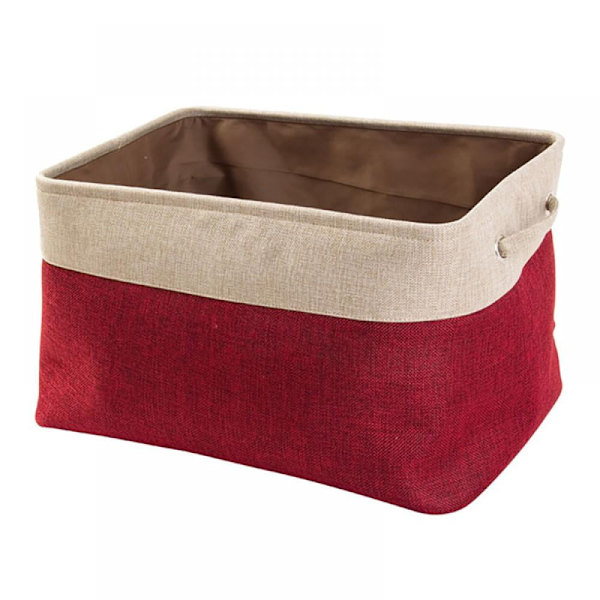 [RM]Wardrobe storage with handle, cube storage with handle for neat wardrobe organization, multifunctional foldable cotton linen storage box for