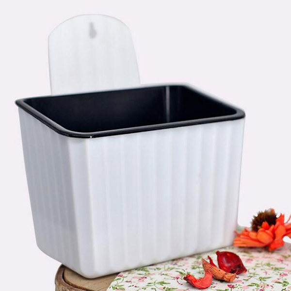 Automatisk auktion kreativ vattenväggmonterad blomkruka i hartsplast, vit