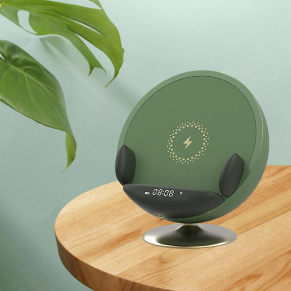 Väckarklocka med Bluetooth-högtalare och laddare
