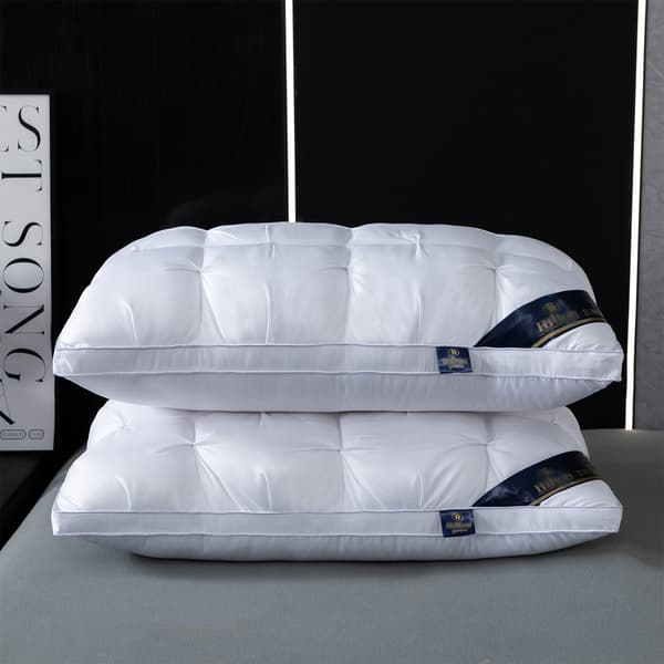 2 st hotellkuddar 48x74cm, sovkudde med nackstöd, hög densitet, allergivänlig, maskintvättbar