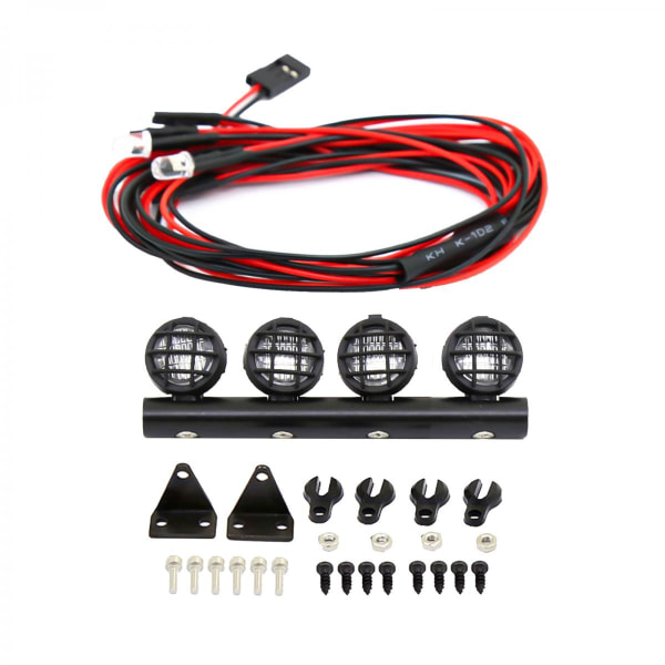 RC Bil LED-lampor Metall LED-ljusramp med tillbehör 4 Lampor