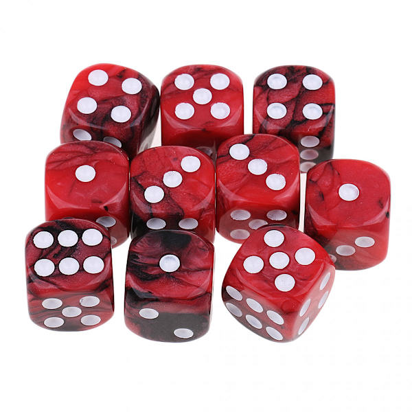 20 st 6-sidiga akryltärningar D6 TRPG 16mm Speltärningar för brädspel