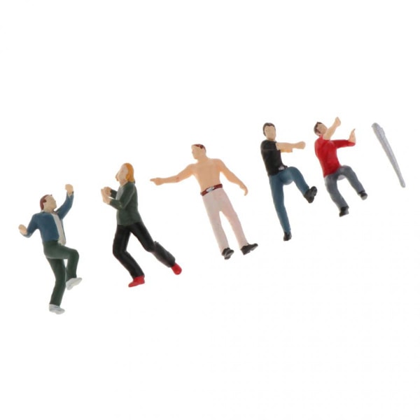 1:64 Gatubild Diorama Figurer Karaktär Resin Modell Layout Dekor Röd Stil 1