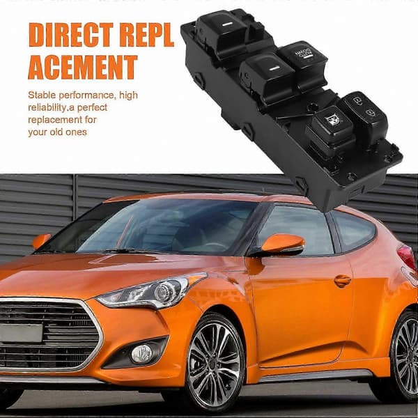 Hyundai Veloster 2012-2017 Venstre Side Førers El-Rudeafbryder Black