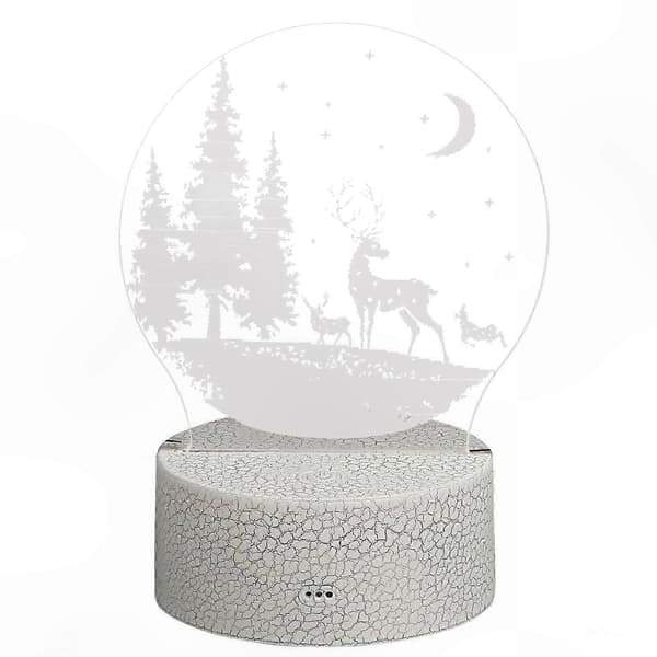 7-farget LED nattlampe for barn 13.8X12.6CM