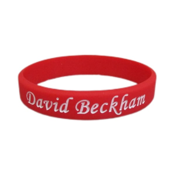 Nr 7 David Beckham signatur lysande silikon sportarmband armband*2 White luminous circumference 19cm