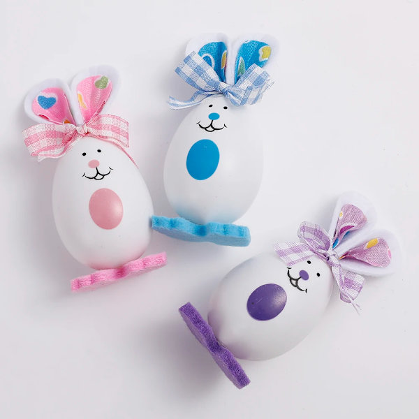 3-pack Påsk Söt Kanin Ägg Slips Påsk Mockup DIY Stående Kanin color2