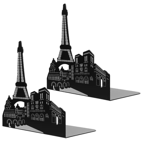 [RM]Organizing Files Book Organizer Artistic Design Hollowed Tower Book Ends 2Pcs