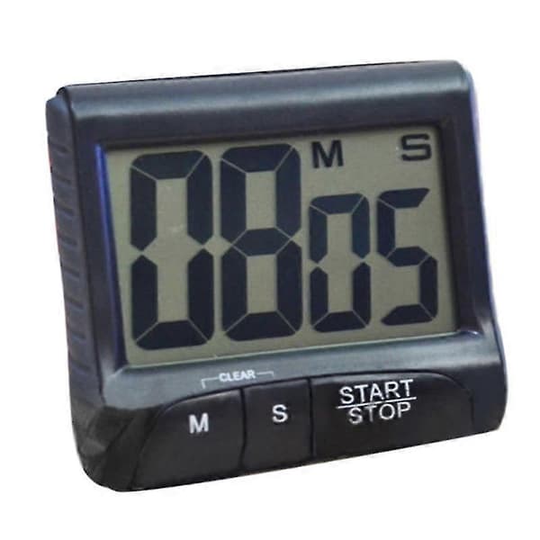 Stor LCD Digital Skærm Køkken Timer Nedtælling Bagstativ Ur Høj Alarm