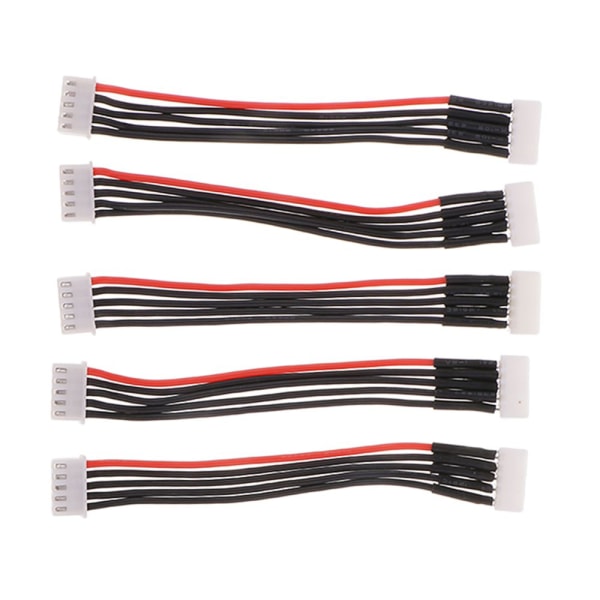 5 st Silikon JST-XH Balanskabel 22AWG För Lipo Litiumbatteri 4S (14.8V)