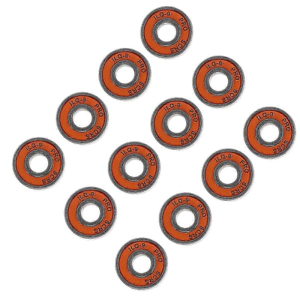 12 stk. skateboardlejer orange højhastigheds in-line lejer til løbehjul