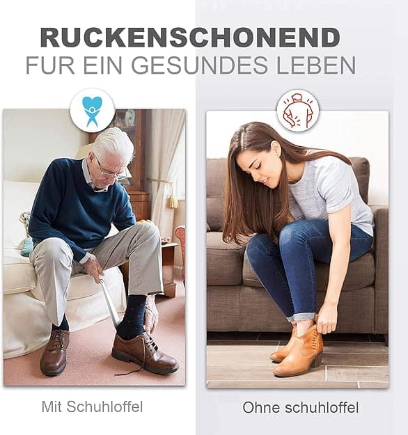 [RM]Skehøj i rustfrit stål, lang metalskehøj, 2-pak - 42 & 16 cm, lang rustfrit stål, meget robust design, perfekt til rejser