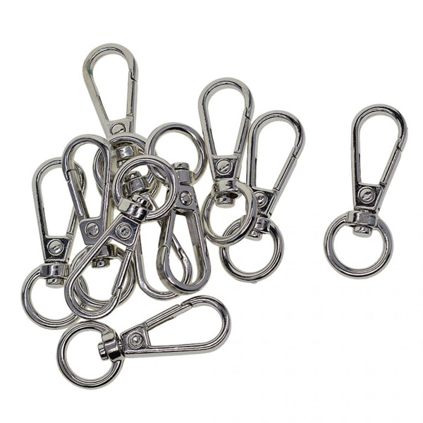 10st Lås Klämma Clips Hummerlås Nyckelring Nyckelring DIY Gyllene